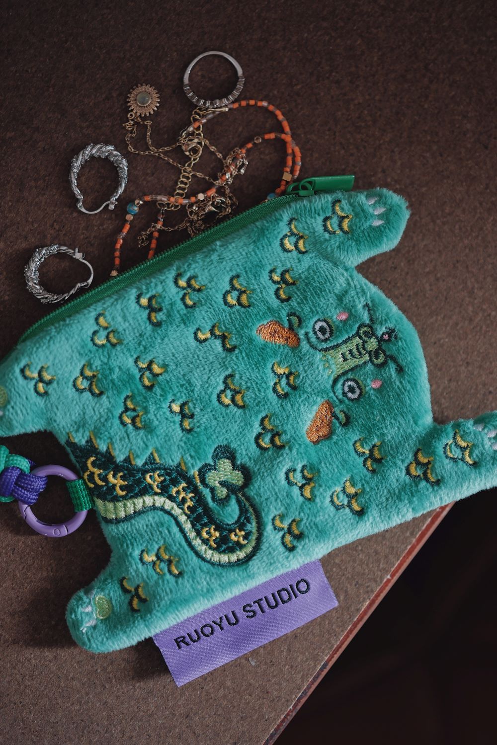 Animal Fabric Earphone Case Coin Purse Key Pouch - RUOYU