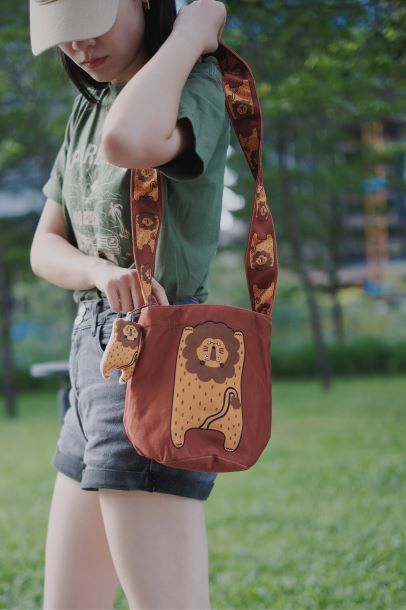 Casual Crossbody Round Bucket Cloth Bag - RUOYU