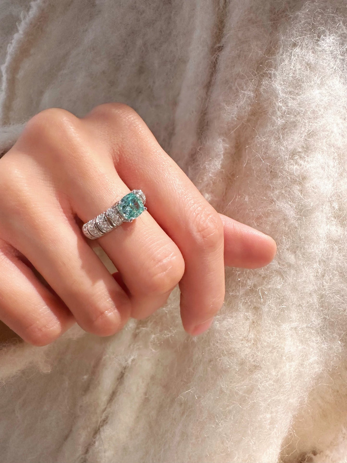 Jo Mavia Green Wave Ring