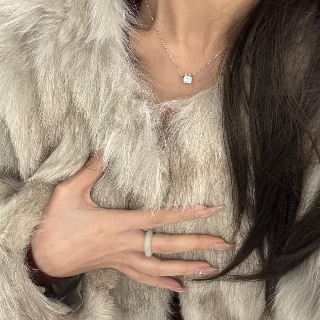 Jo Mavia Radiant Square Cubic Zirconia Necklace