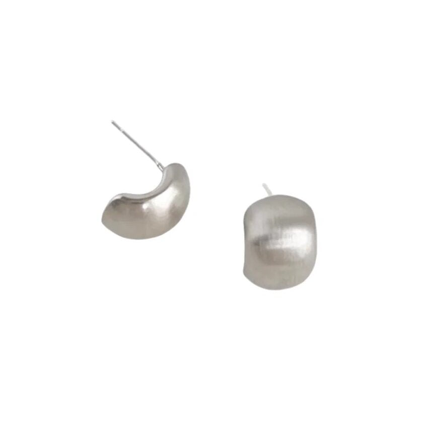 Jo Mavia Minimalist Brushed Finish Earrings