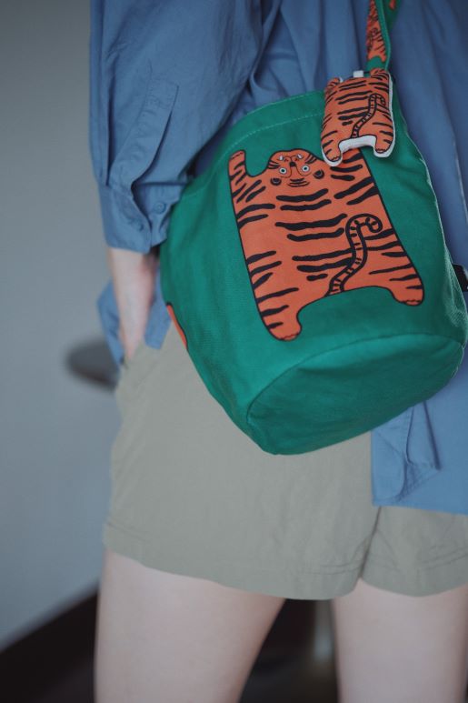 Casual Crossbody Round Bucket Cloth Bag - RUOYU