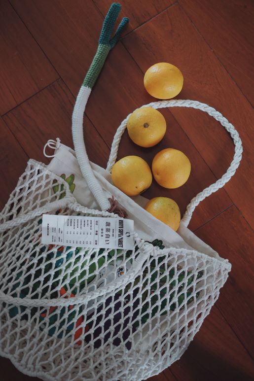 Portable Foldable Mesh Woven Shoulder Tote Bag - RUOYU