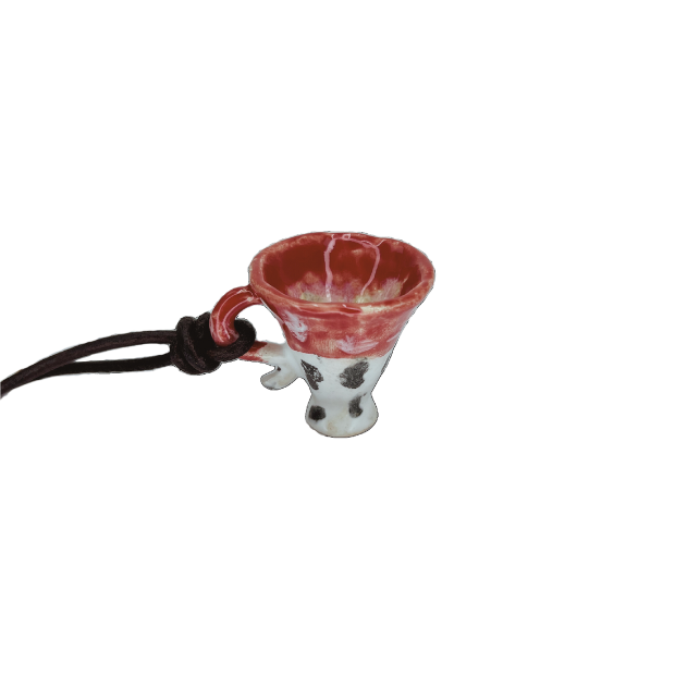 Ruoyu Studio Eco-Friendly Retro Art Craft Cup & Minimalist Pendant Necklace