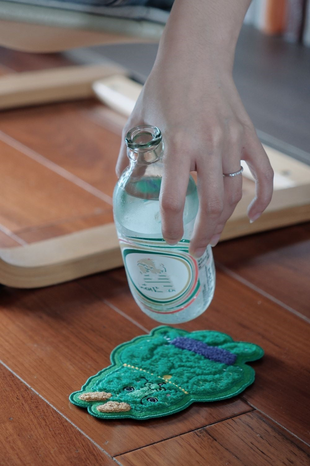 Mighty Dragon Fabric Embroidered Coaster - RUOYU