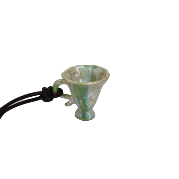 Ruoyu Studio Eco-Friendly Retro Art Craft Cup & Minimalist Pendant Necklace