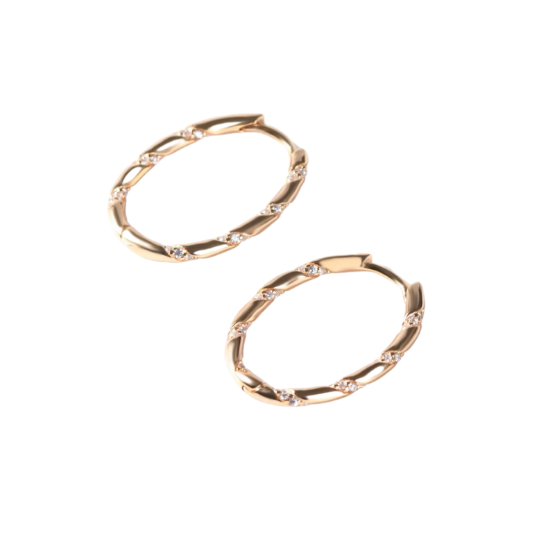 Jo Mavia Retro Color Plated Earrings