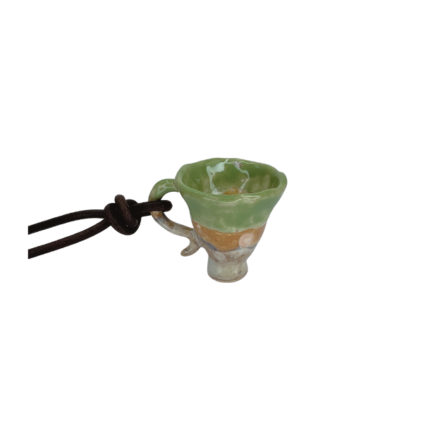 Ruoyu Studio Eco-Friendly Retro Art Craft Cup & Minimalist Pendant Necklace