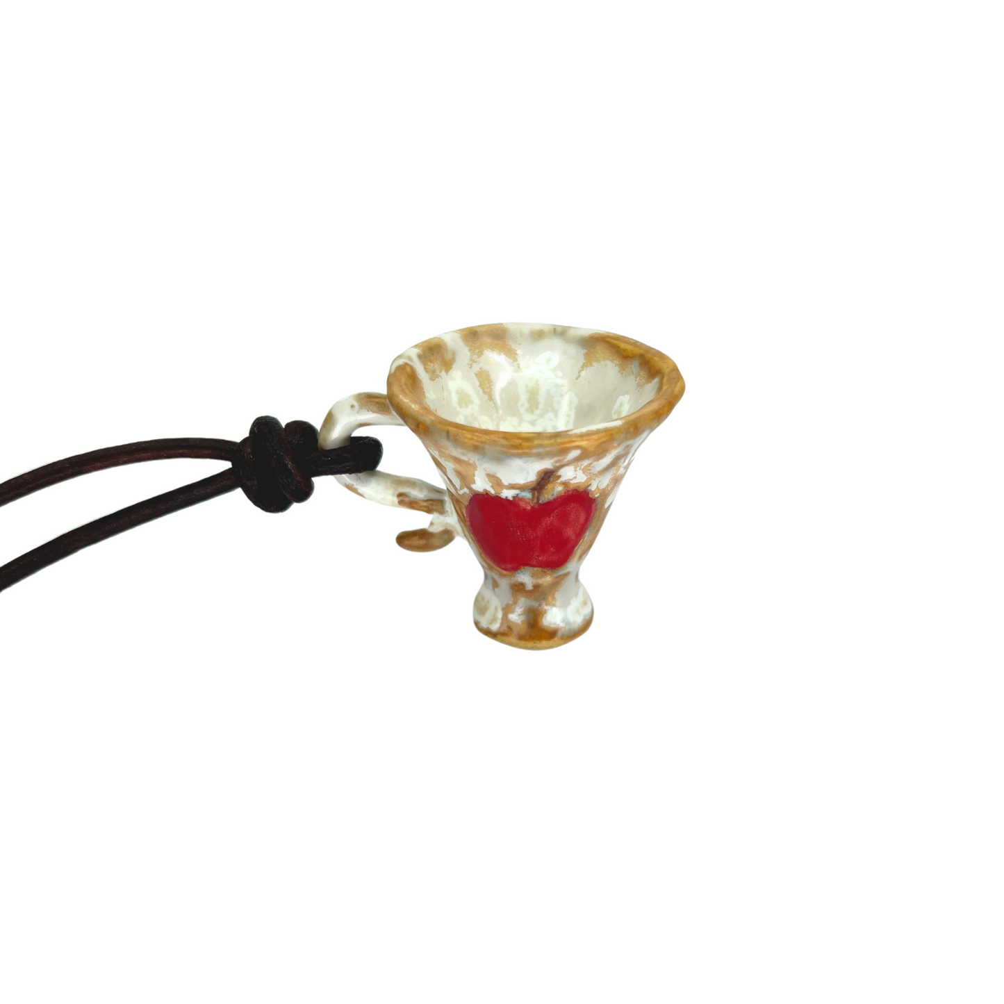Ruoyu Studio Eco-Friendly Retro Art Craft Cup & Minimalist Pendant Necklace
