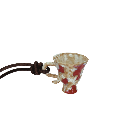 Ruoyu Studio Eco-Friendly Retro Art Craft Cup & Minimalist Pendant Necklace