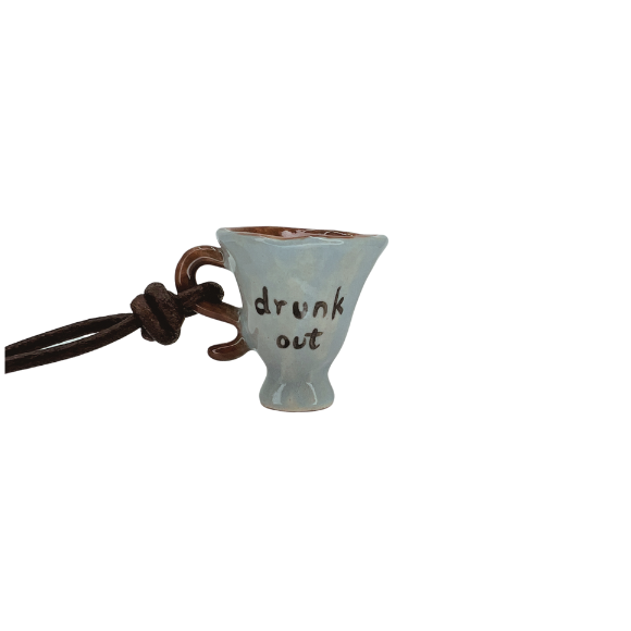 Ruoyu Studio Eco-Friendly Retro Art Craft Cup & Minimalist Pendant Necklace