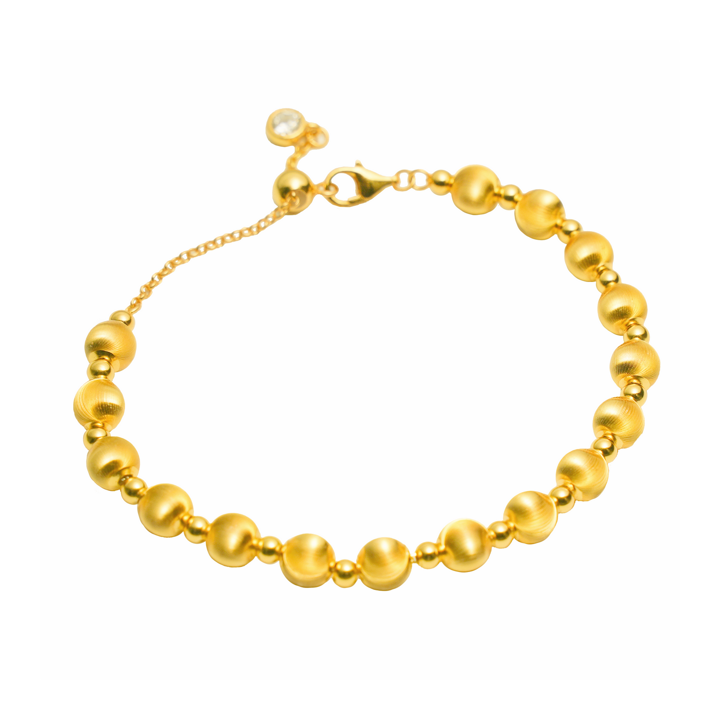 Jo Mavia Sparkling Silver Golden Flow Bracelet