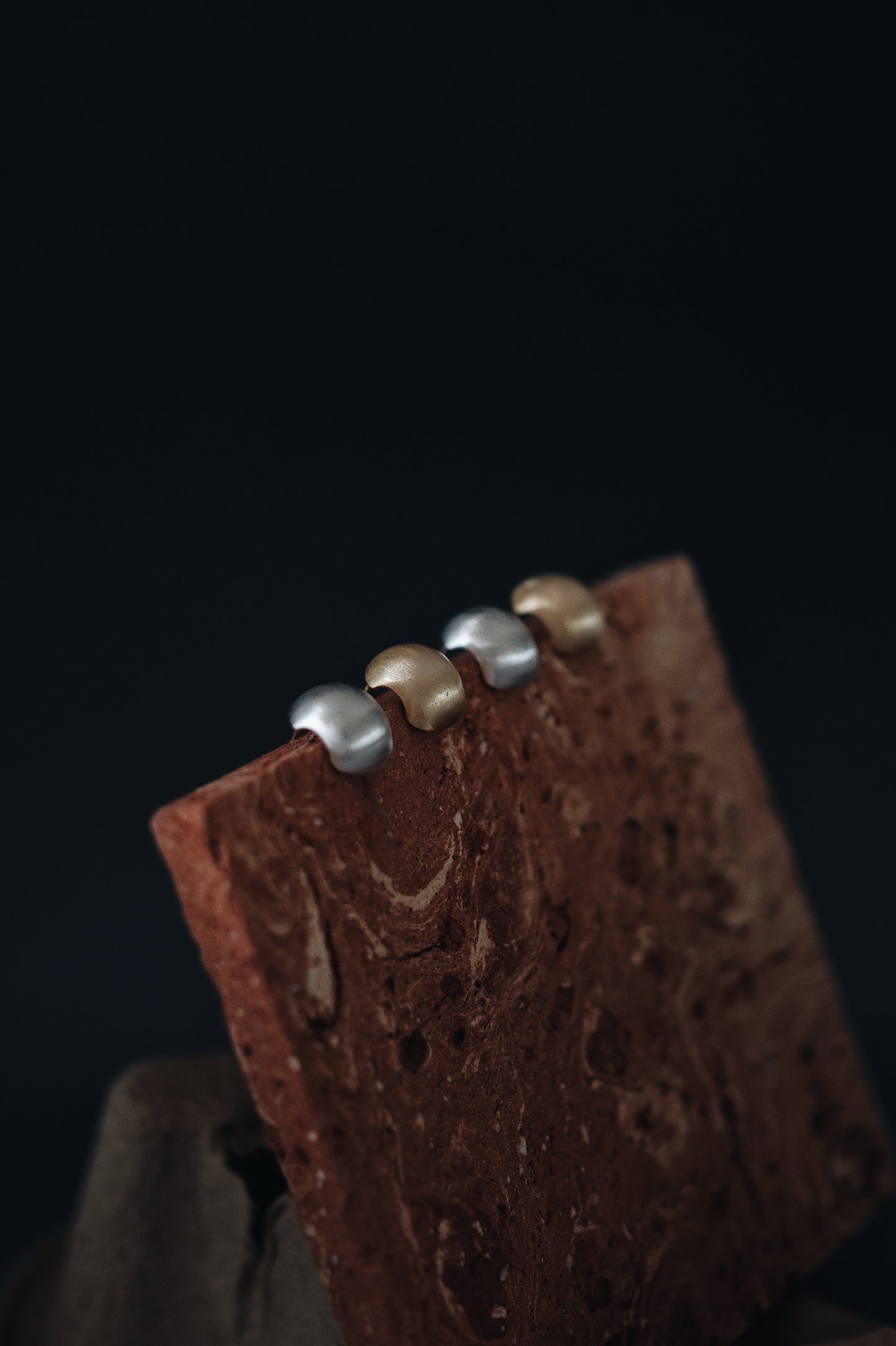 Jo Mavia Minimalist Brushed Finish Earrings