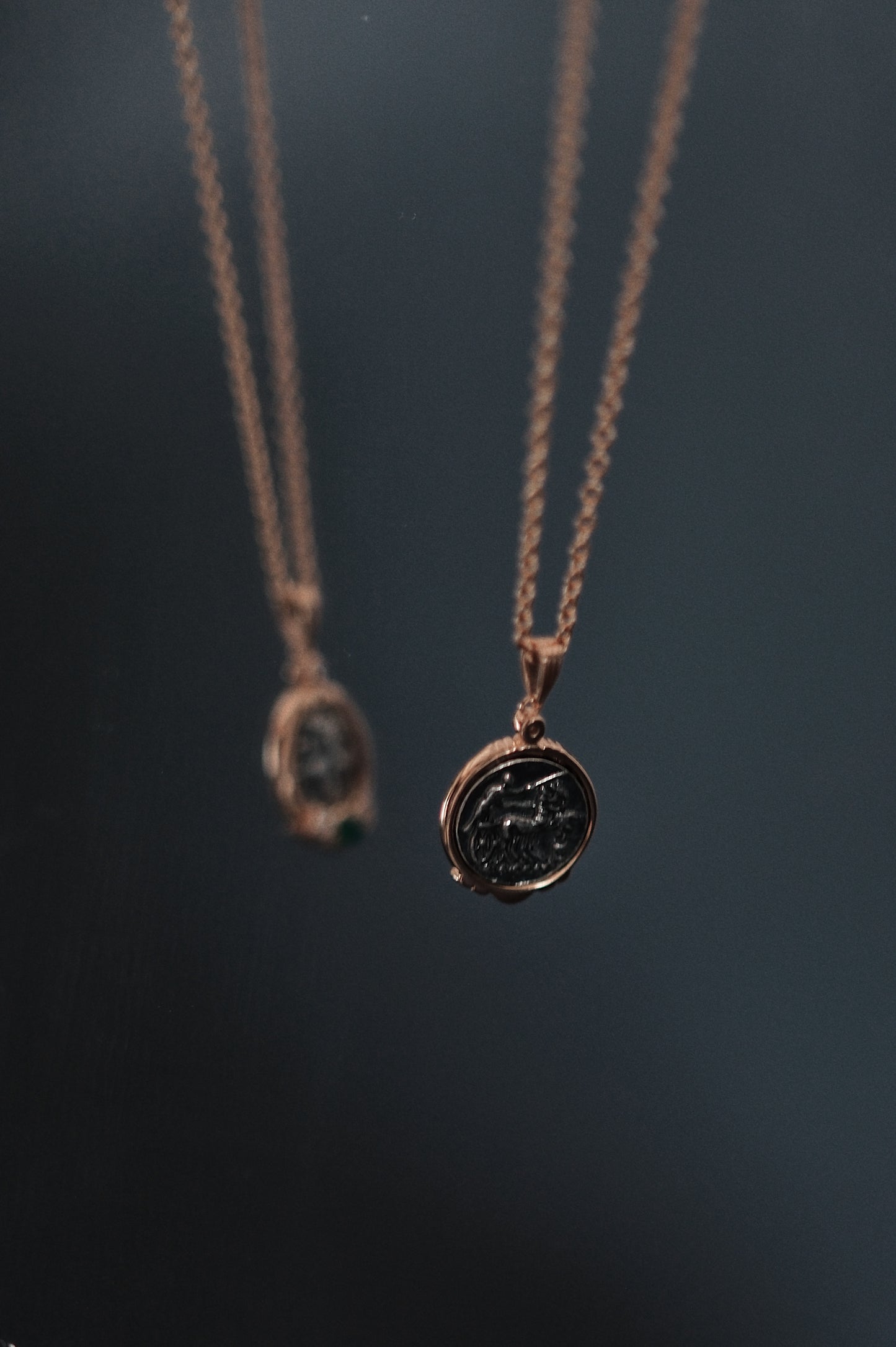 Jo Mavia Retro Coin Shape Necklace