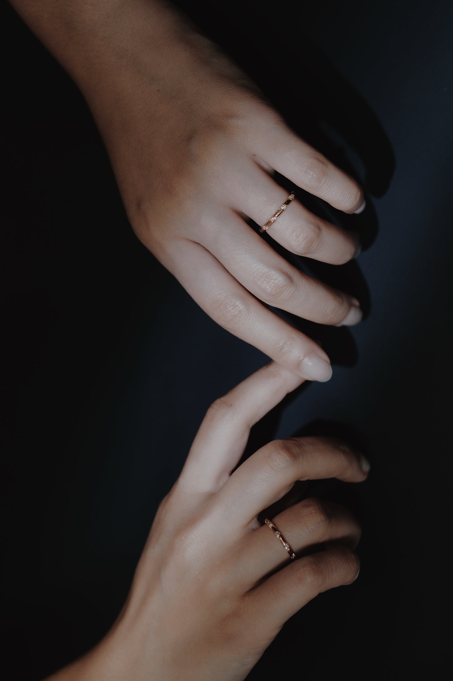 Jo Mavia Minimalist vintage Zircons Ring