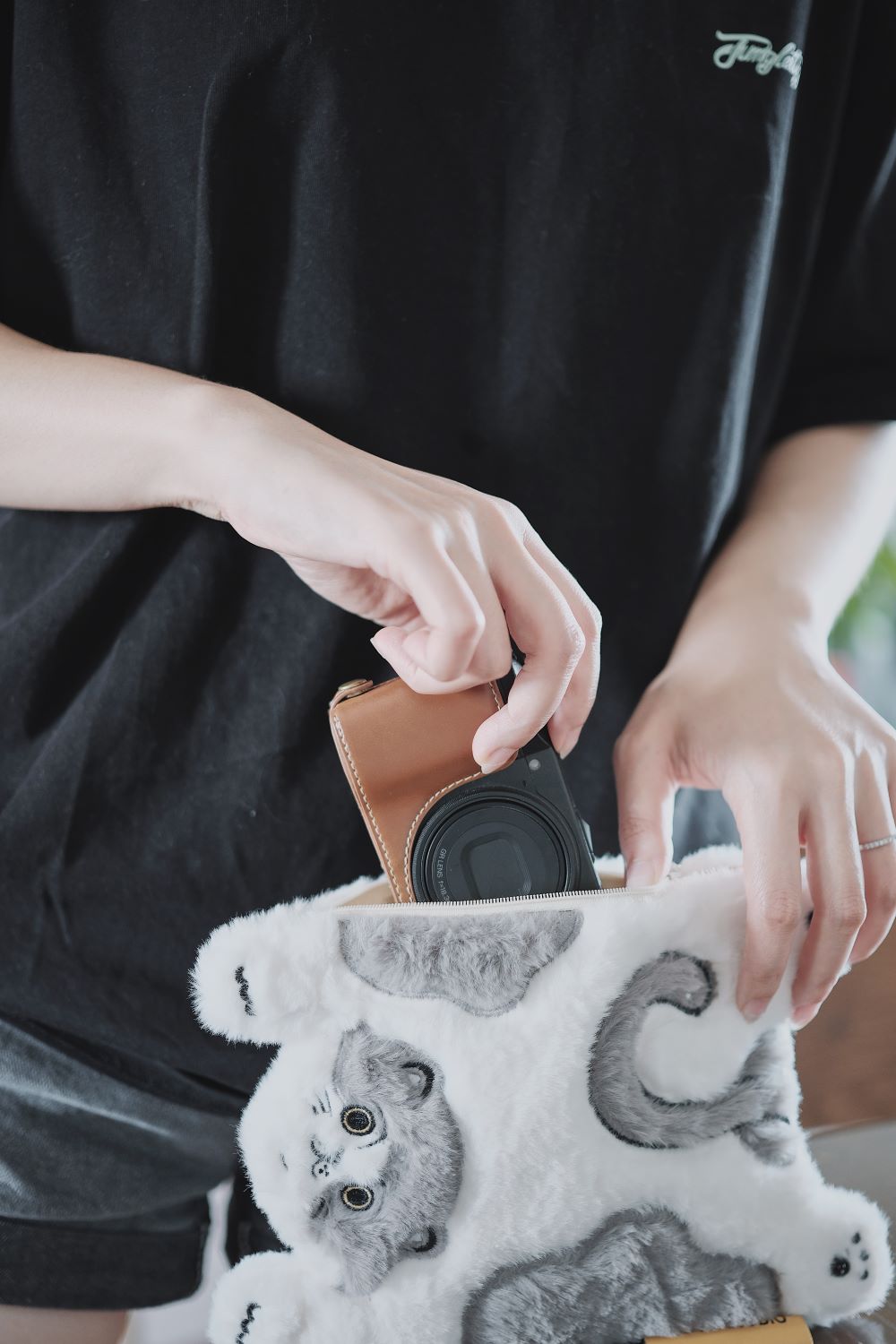 Portable Gadget Organizer iPad Storage Clutch Zipper Bag - RUOYU