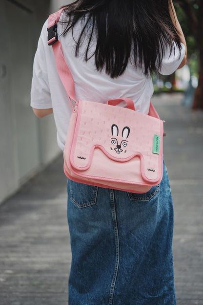 Color-blocked Canvas Crossbody Bag for Casual Commuting - RUOYU