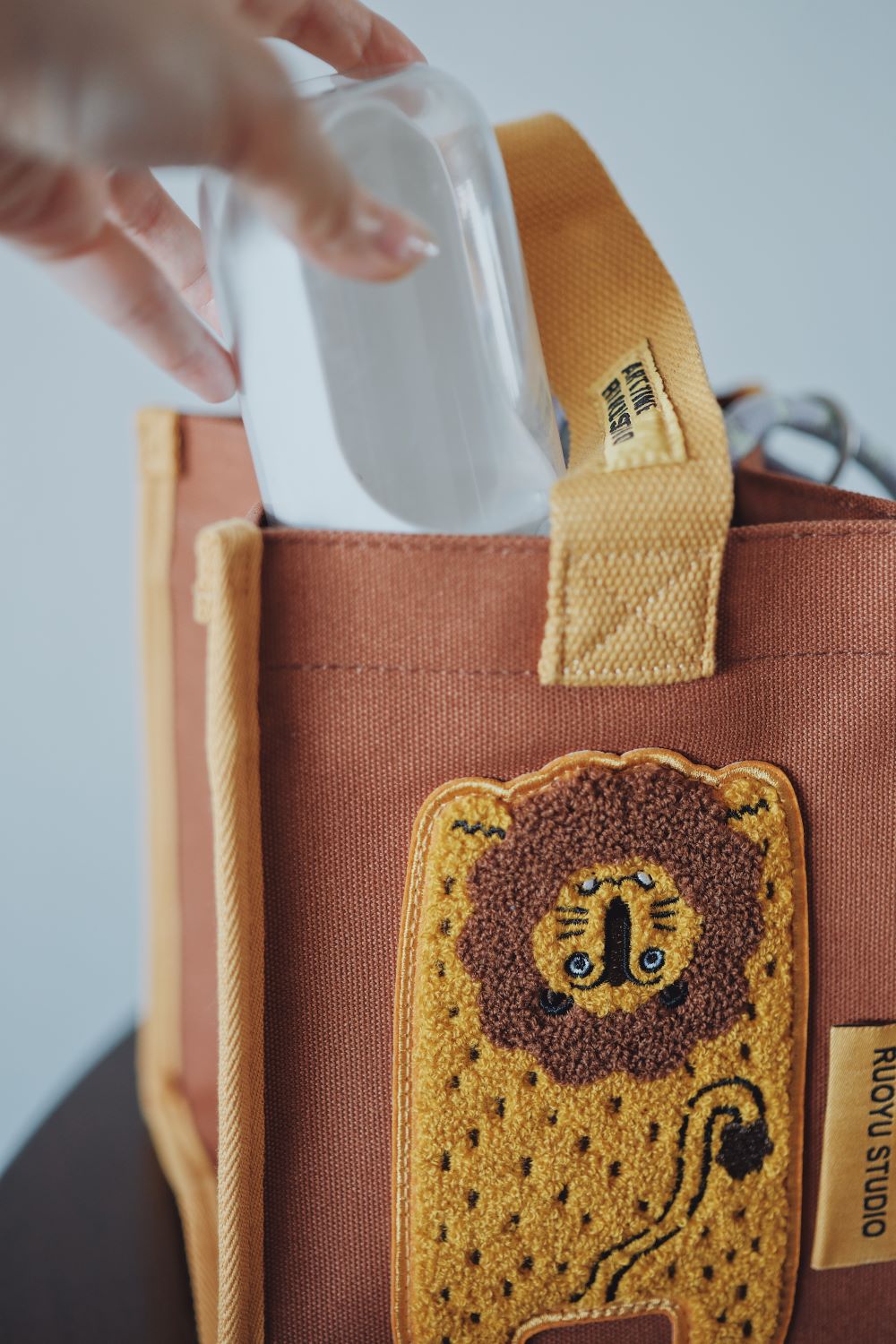 Embroidered Portable Canvas Tote Bag - RUOYU