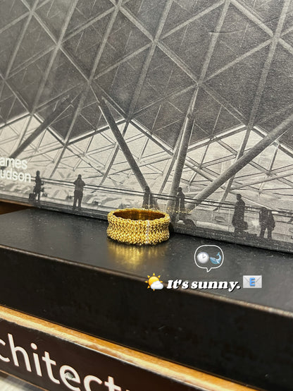 Jo Mavia Golden Wave Ring