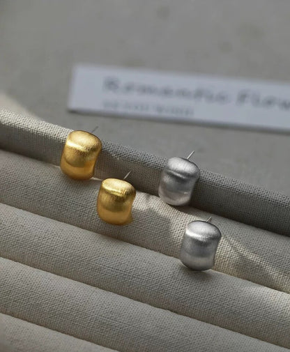 Jo Mavia Minimalist Brushed Finish Earrings