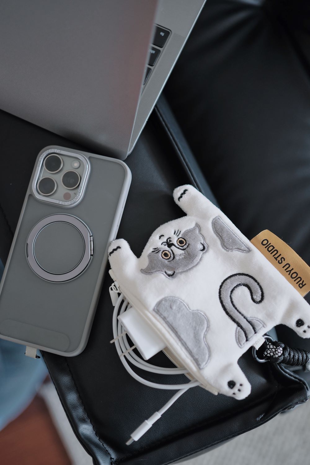 Animal Fabric Earphone Case Coin Purse Key Pouch - RUOYU