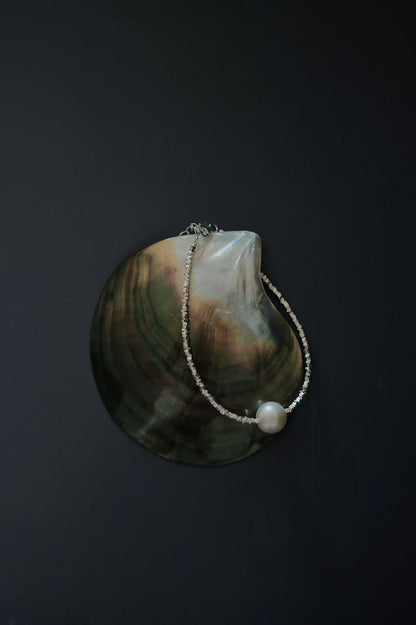 Jo Mavia Minimalist Silvery Pearl Bracelet