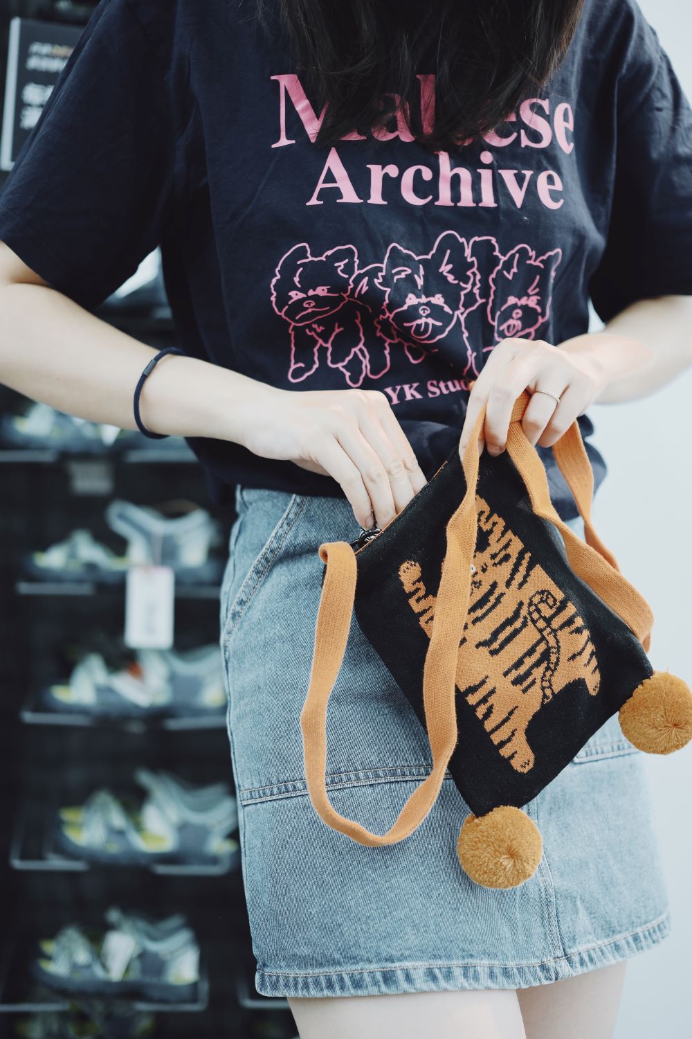 Knitted Mini Crossbody Bag for Phones - RUOYU