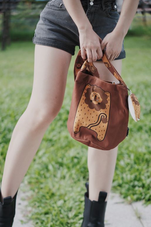 Casual Crossbody Round Bucket Cloth Bag - RUOYU