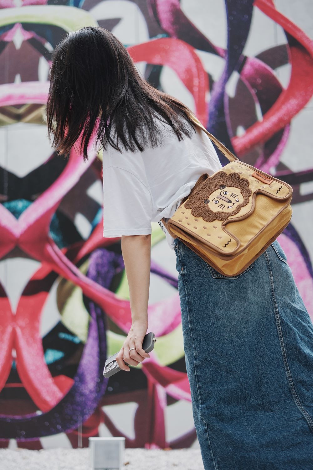 Color-blocked Canvas Crossbody Bag for Casual Commuting - RUOYU