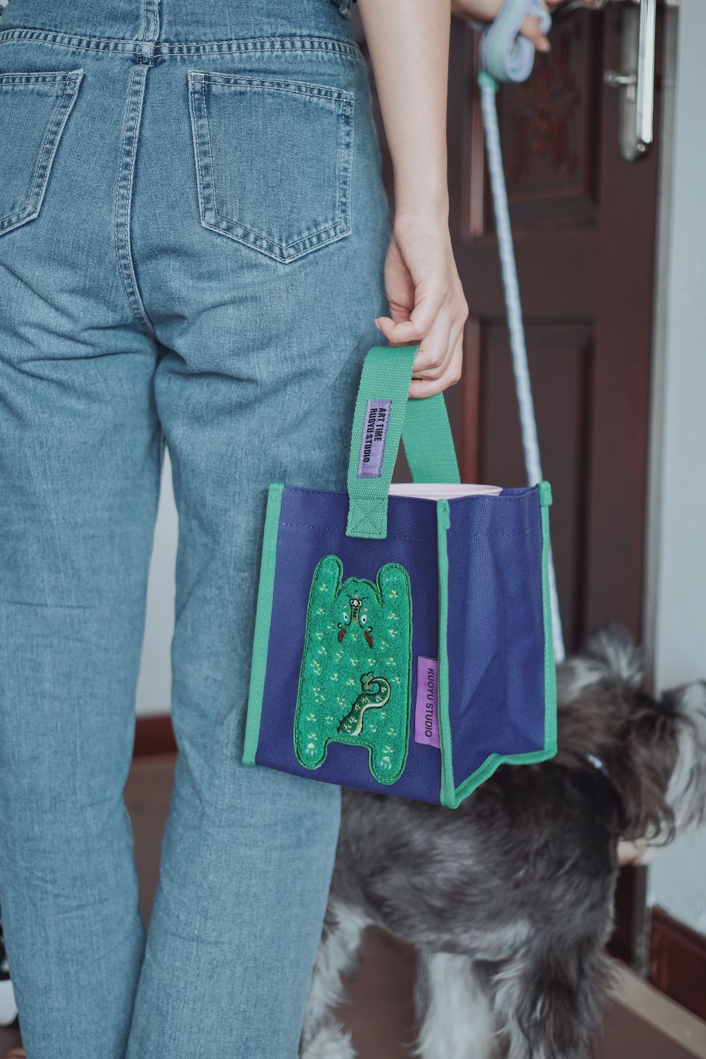 Embroidered Portable Canvas Tote Bag - RUOYU