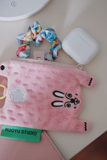 Animal Fabric Earphone Case Coin Purse Key Pouch - RUOYU