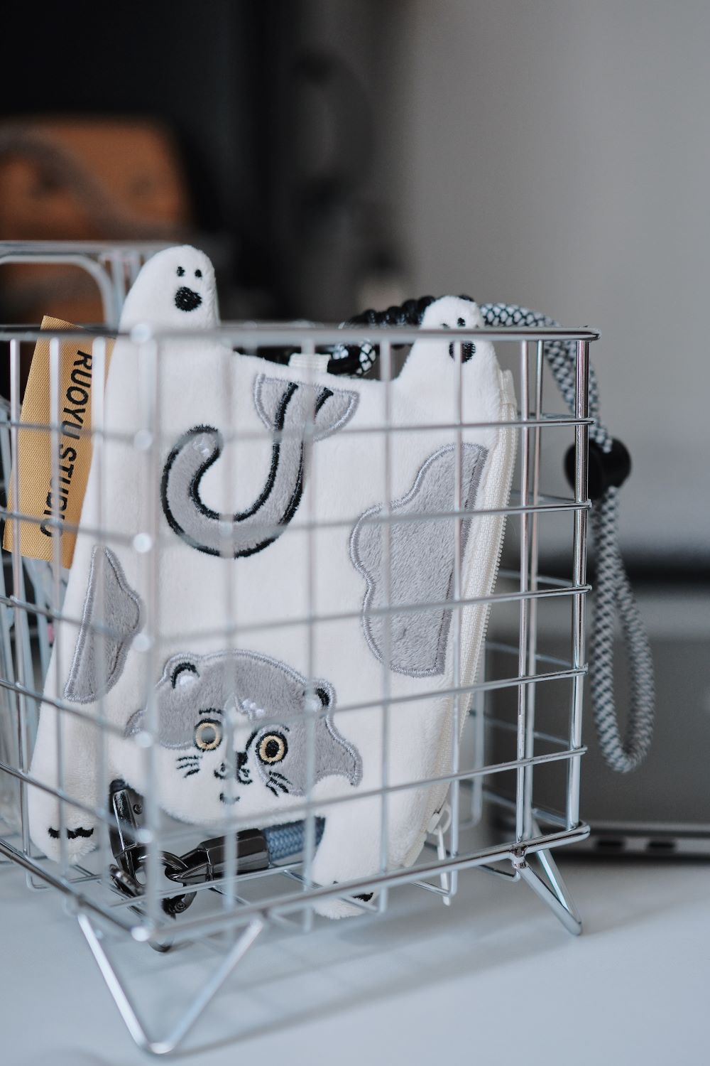 Animal Fabric Earphone Case Coin Purse Key Pouch - RUOYU