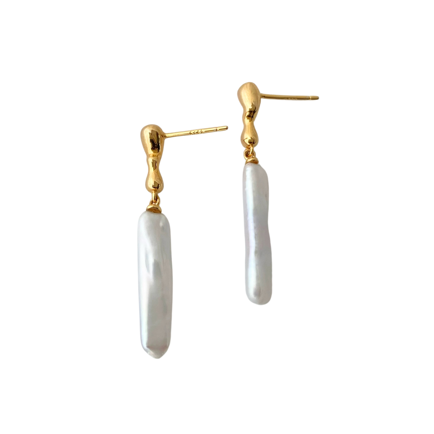 Jo Mavia Retro Color Plated Pearl Drop Earrings