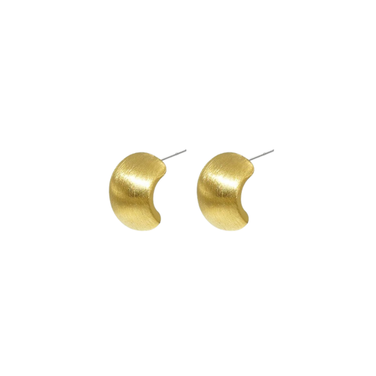 Jo Mavia Minimalist Brushed Finish Earrings