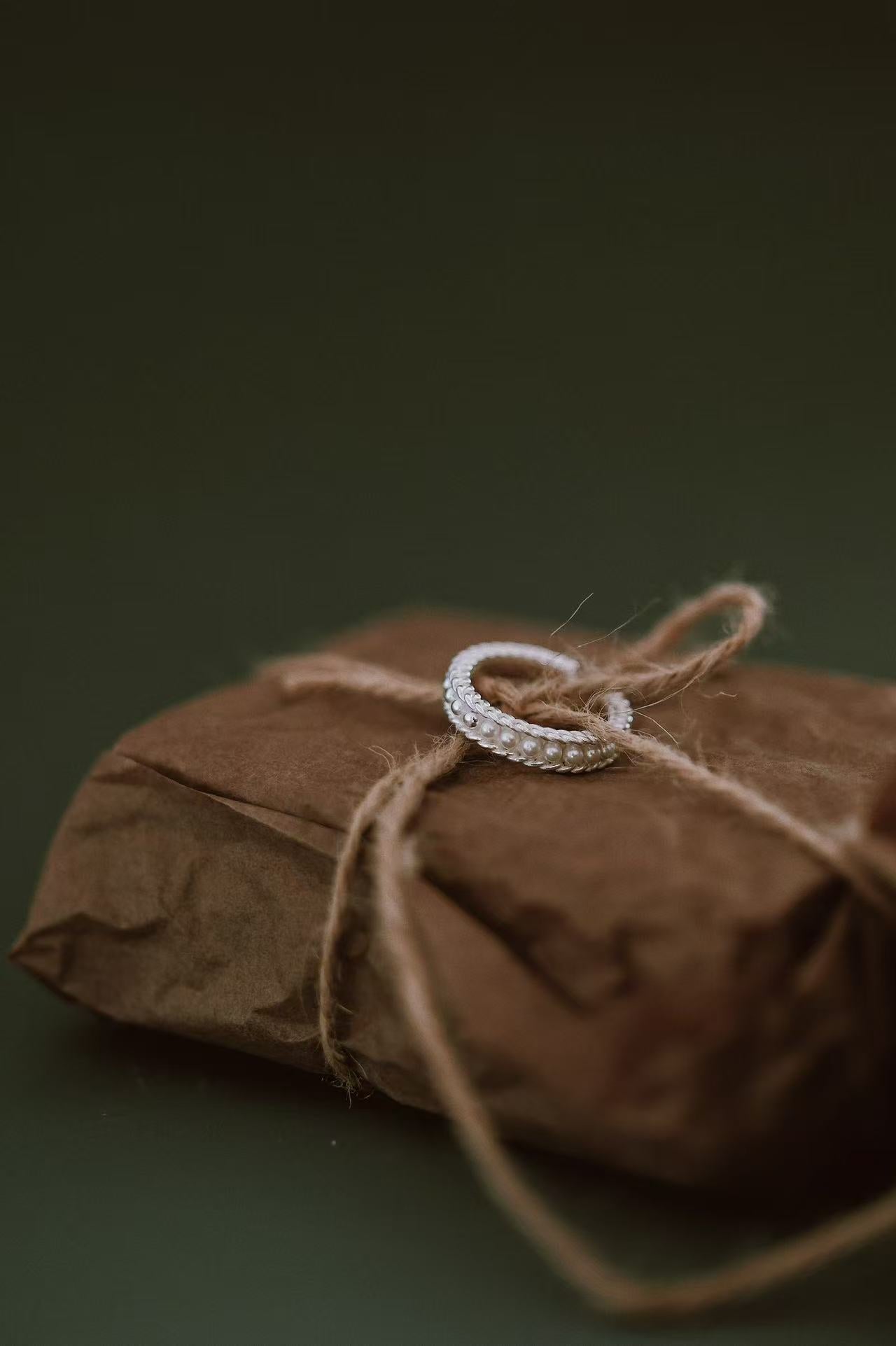 Jo Mavia Silvery Beads Open End Ring