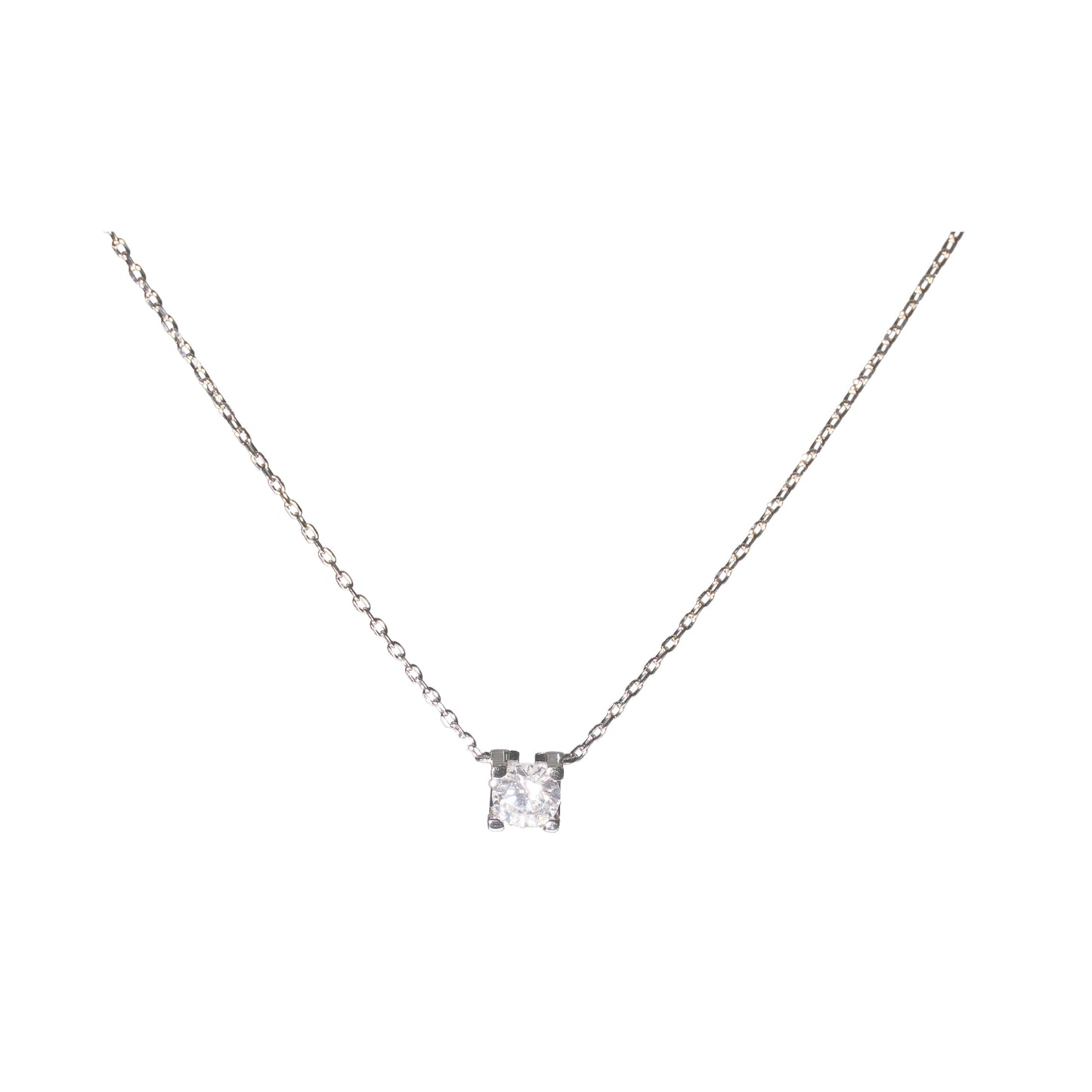 Jo Mavia Radiant Square Cubic Zirconia Necklace