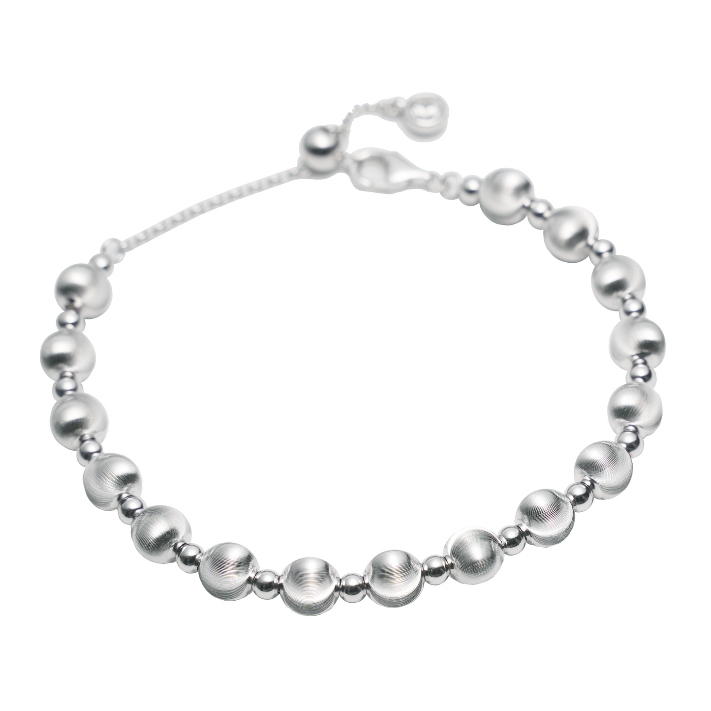 Jo Mavia Sparkling Silver Golden Flow Bracelet