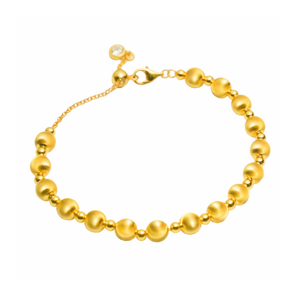 Jo Mavia Sparkling Silver Golden Flow Bracelet