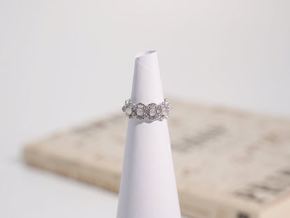 Jo Mavia White Moon Ring