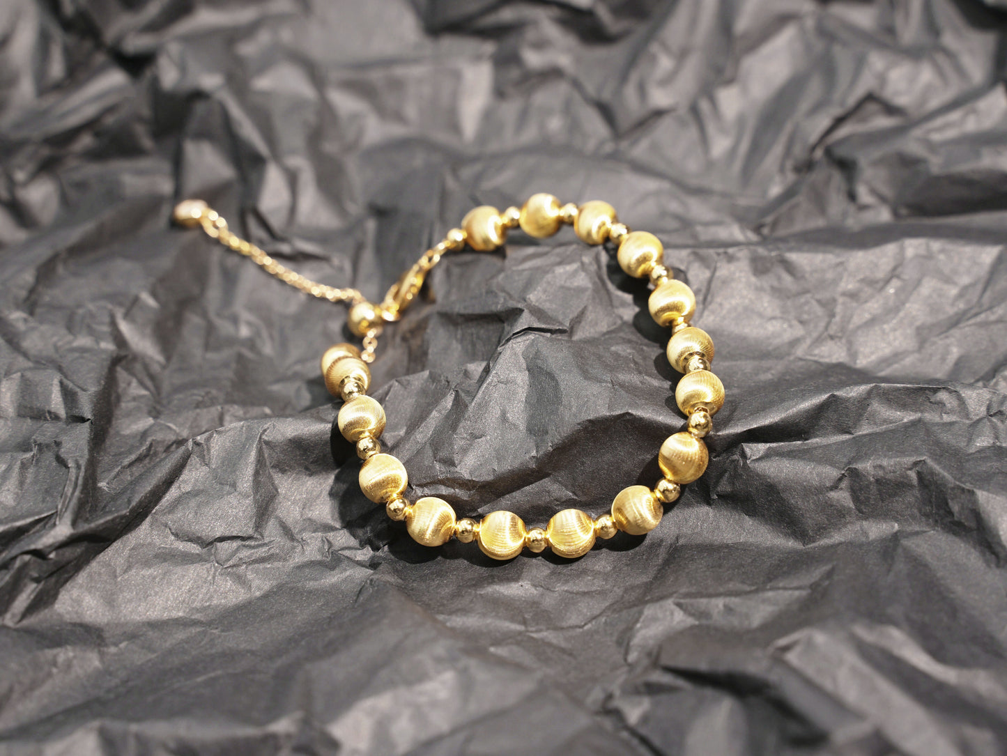 Jo Mavia Sparkling Silver Golden Flow Bracelet