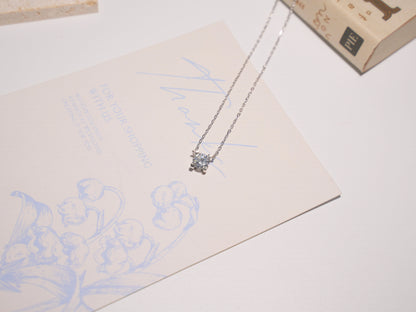 Jo Mavia Radiant Square Cubic Zirconia Necklace