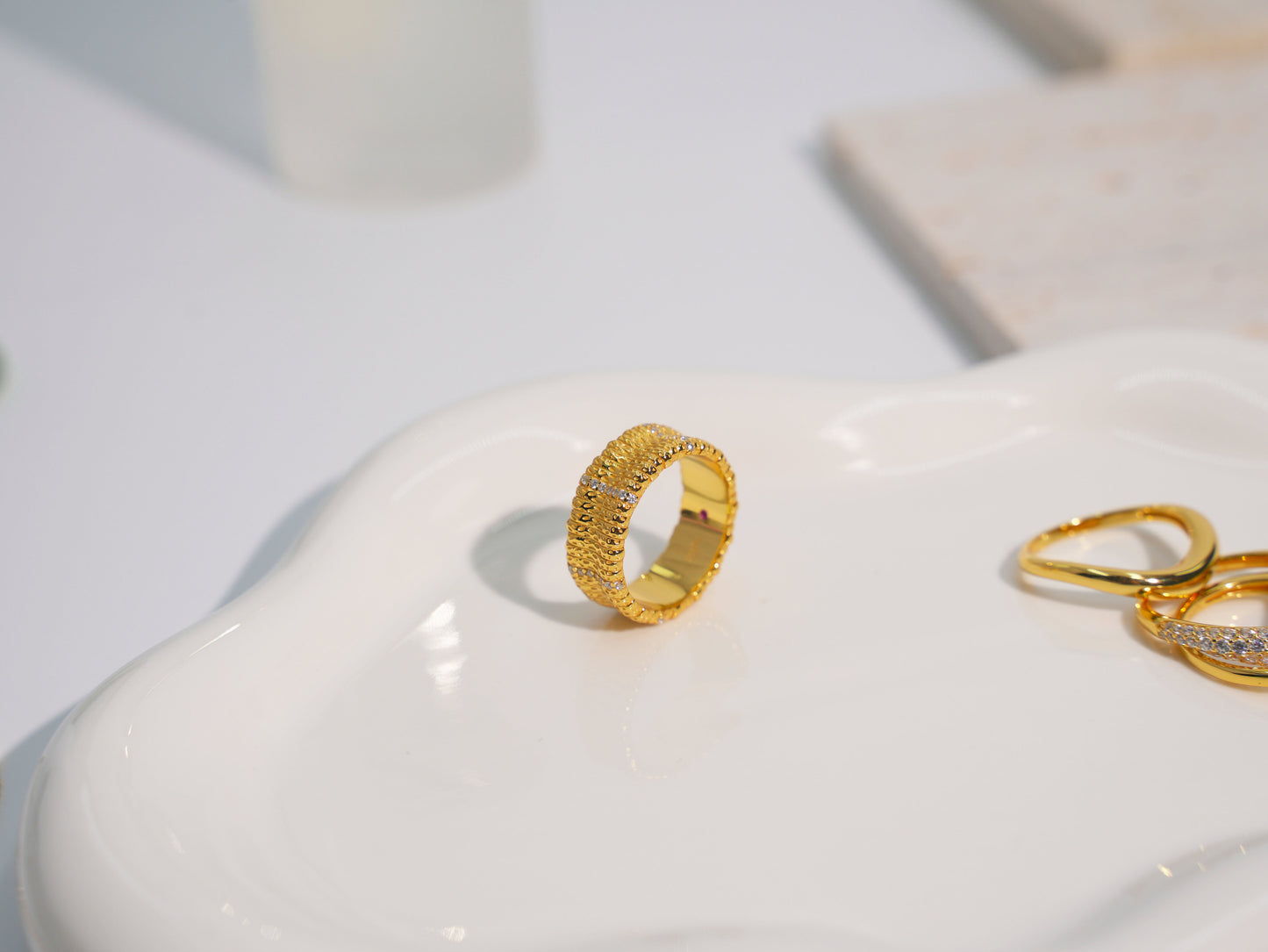 Jo Mavia Golden Wave Ring