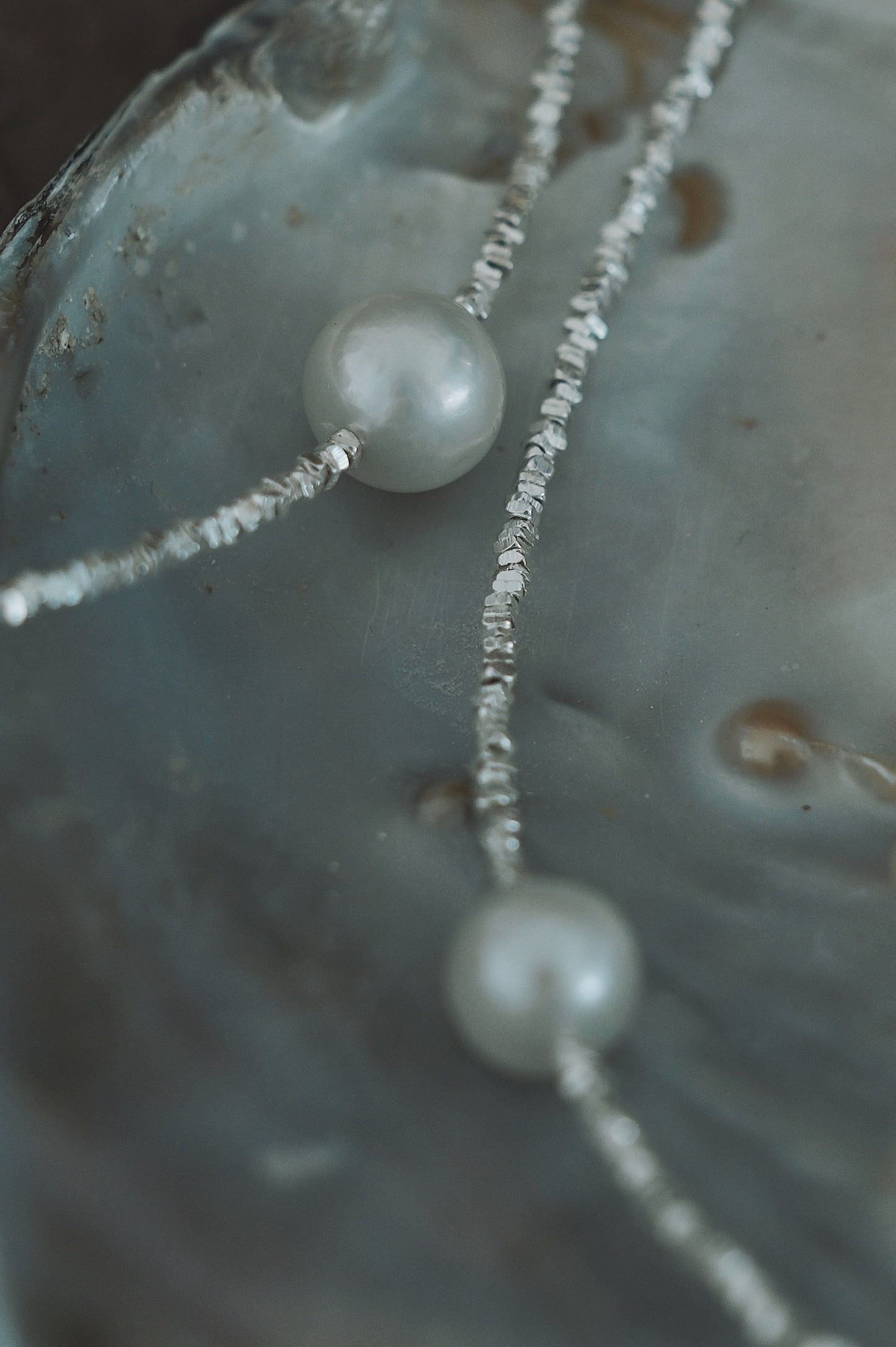 Jo Mavia Minimalist Silvery Pearl Bracelet