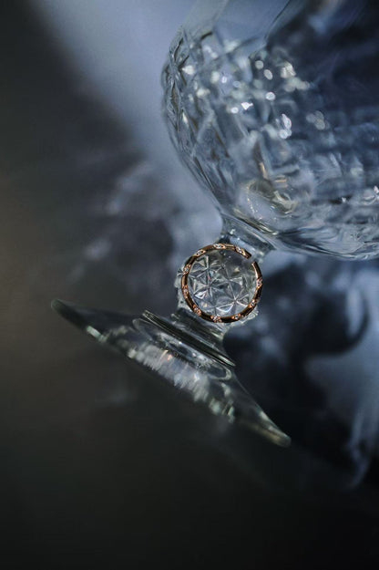 Jo Mavia Minimalist vintage Zircons Ring